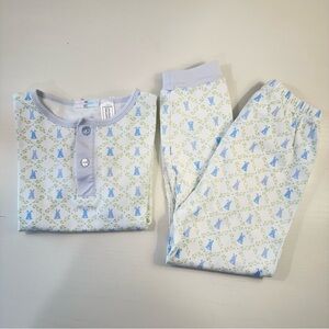 Baby Loren Pima Easter Bunny Trellis PJs 6